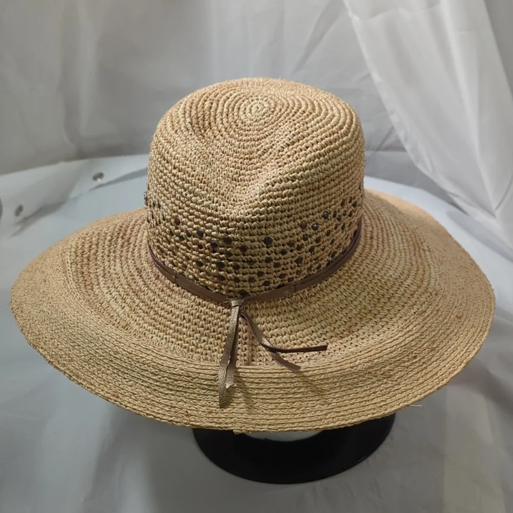 Flora Bella wide brim women straw sun hat - Picture 3 of 9